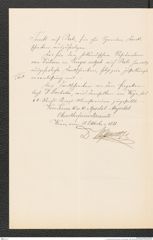 k.k. naturhistorisches Hofmuseum, Intendanzakten 1885-1896 (Hauer), Aktenzahl Z.439/1888, Seite 2